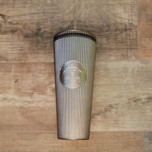 Starbucks 32oz Metallic Gray Cold Cup Tumbler NWT